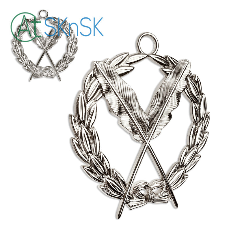 Masonic Secretary Sliver Jewel Pendant the Feather Quill mysite