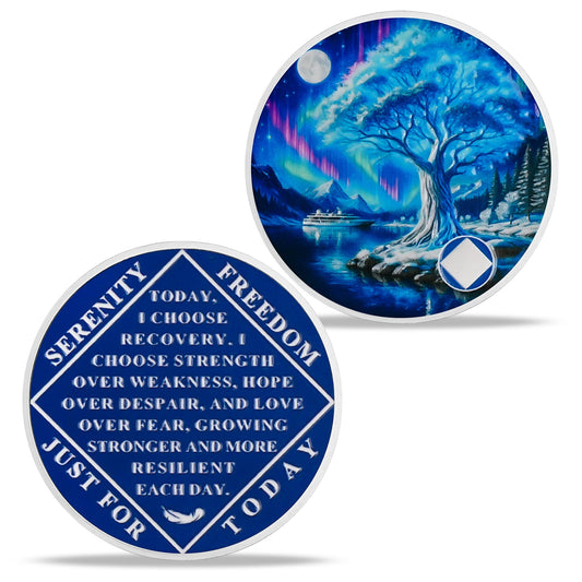 Personalized Aurora Dream Tree NA Recovery Coin mysite
