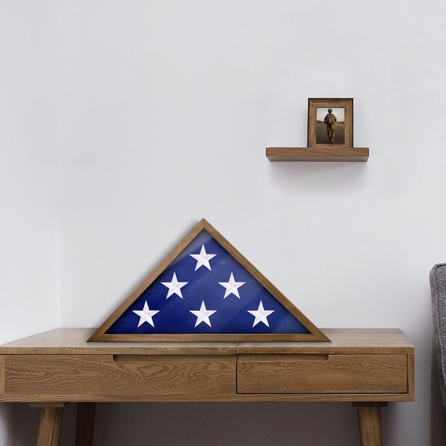 5‘ × 9‘ Memorial Flag Display Cherry Shadow Box mysite