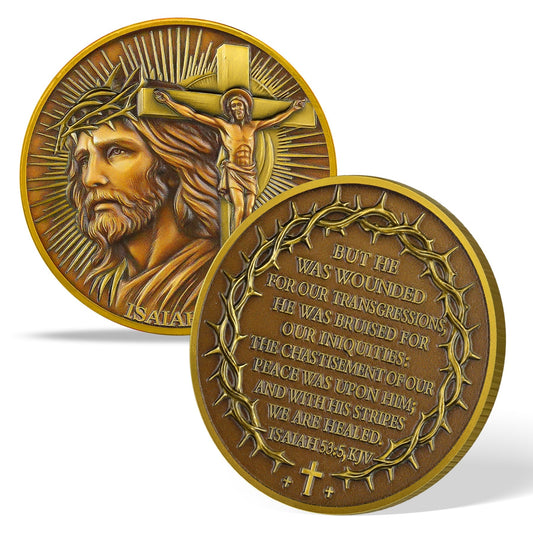Healing Stripes Christian Religiou Coin mysite