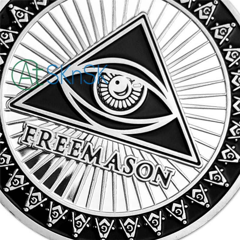 All-Seeing Eye Of Freemasonry's Challenge Coin mysite