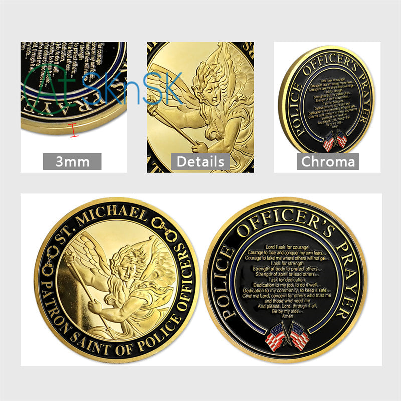 Police Officer's Prayer St Michael Challenge Coin mysite