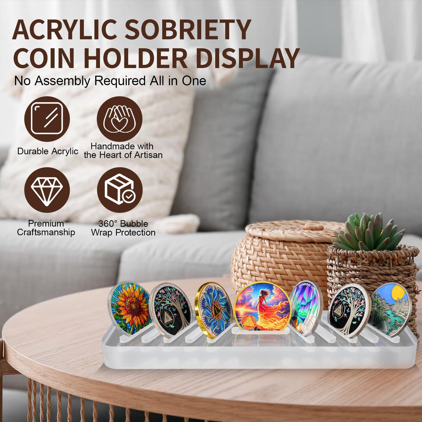AA Chip Holder Display Case Holds 11 Sobriety Coin mysite