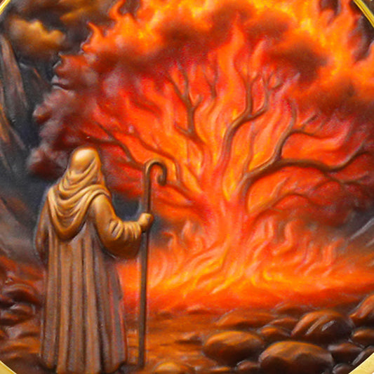 Moses and The Burning Bush Religious Coin mysite