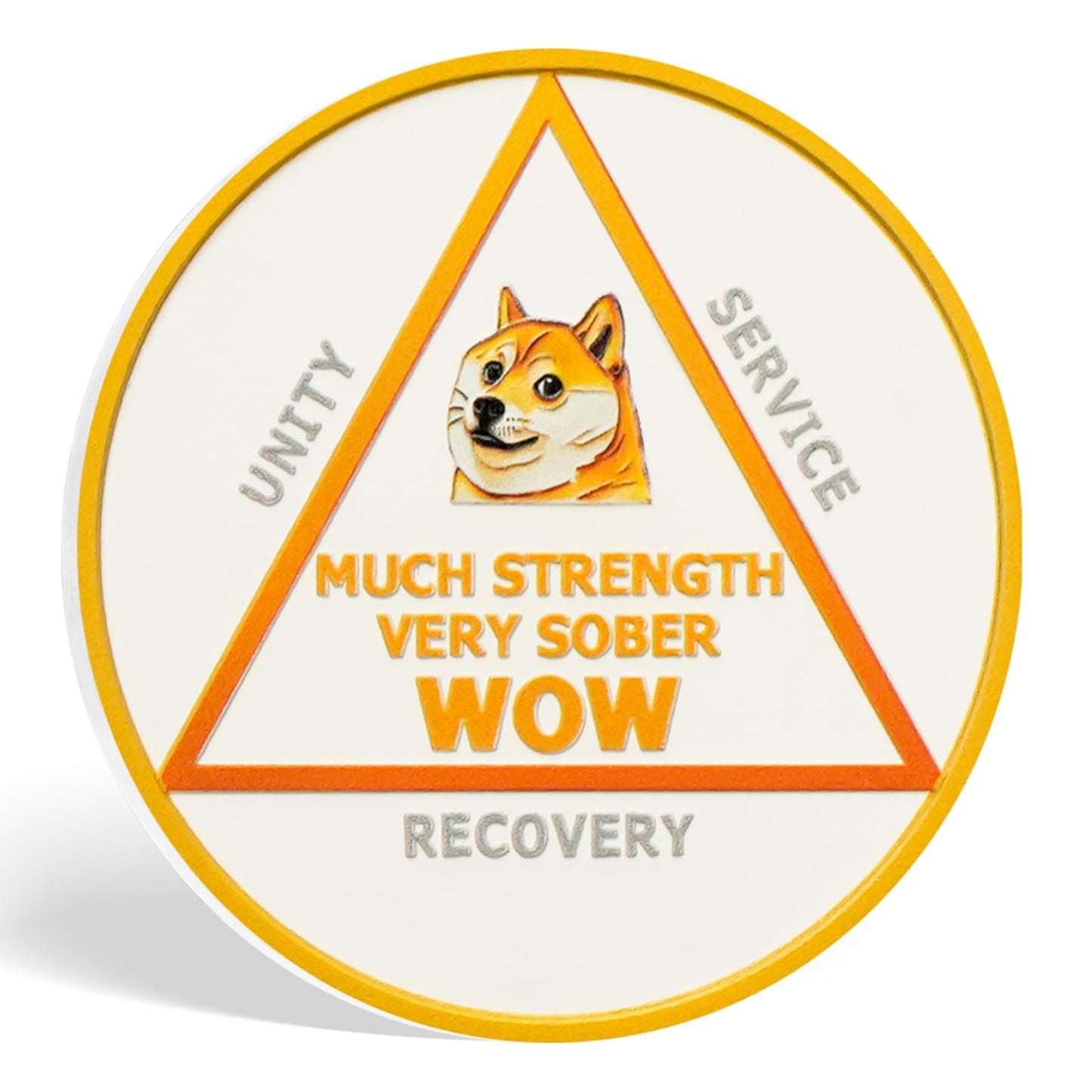 Funny Dog Meme & Triangle Symbol Doge Sobriety Coin mysite