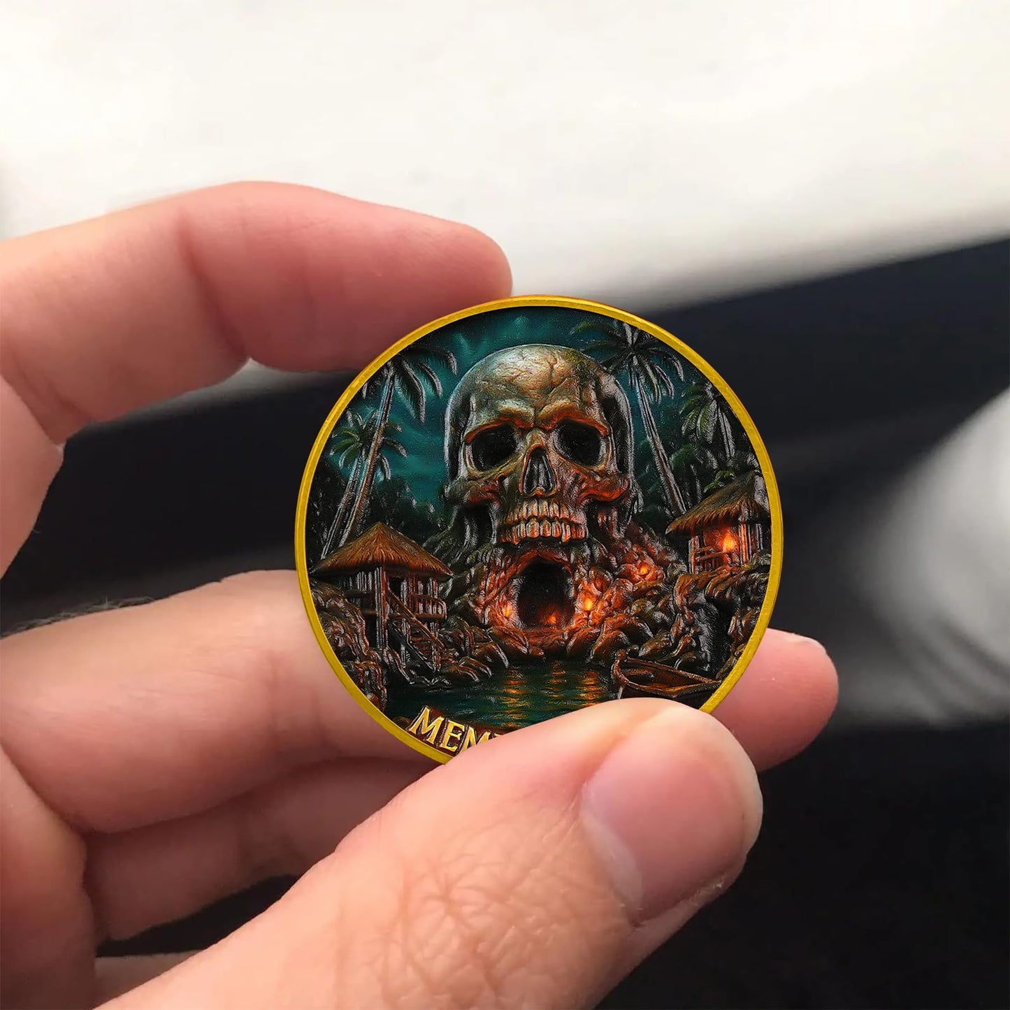 Memento Mori Challenge Coin Skull Cave & Hourglass Token with Life is Limited Make Every Day Count Pocket Coin mysite