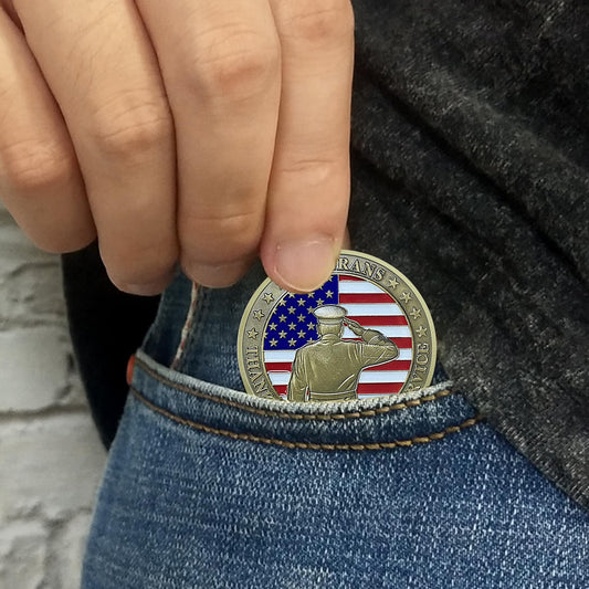 Battlefield and Rifle-wielding Patriotic Military Veterans Challenge Coin mysite