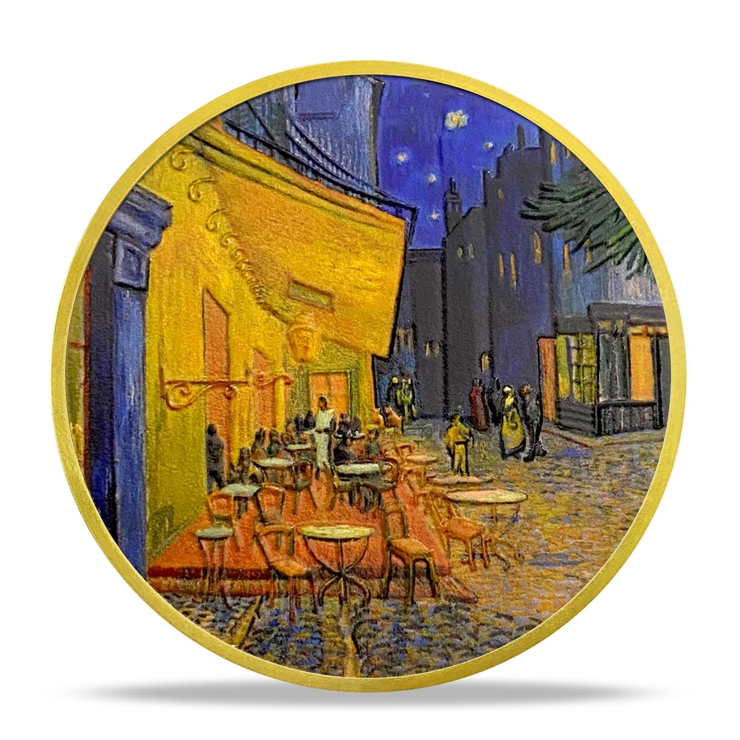 Coffee Shop Terrace at Night Art Coin Gifts Set mysite