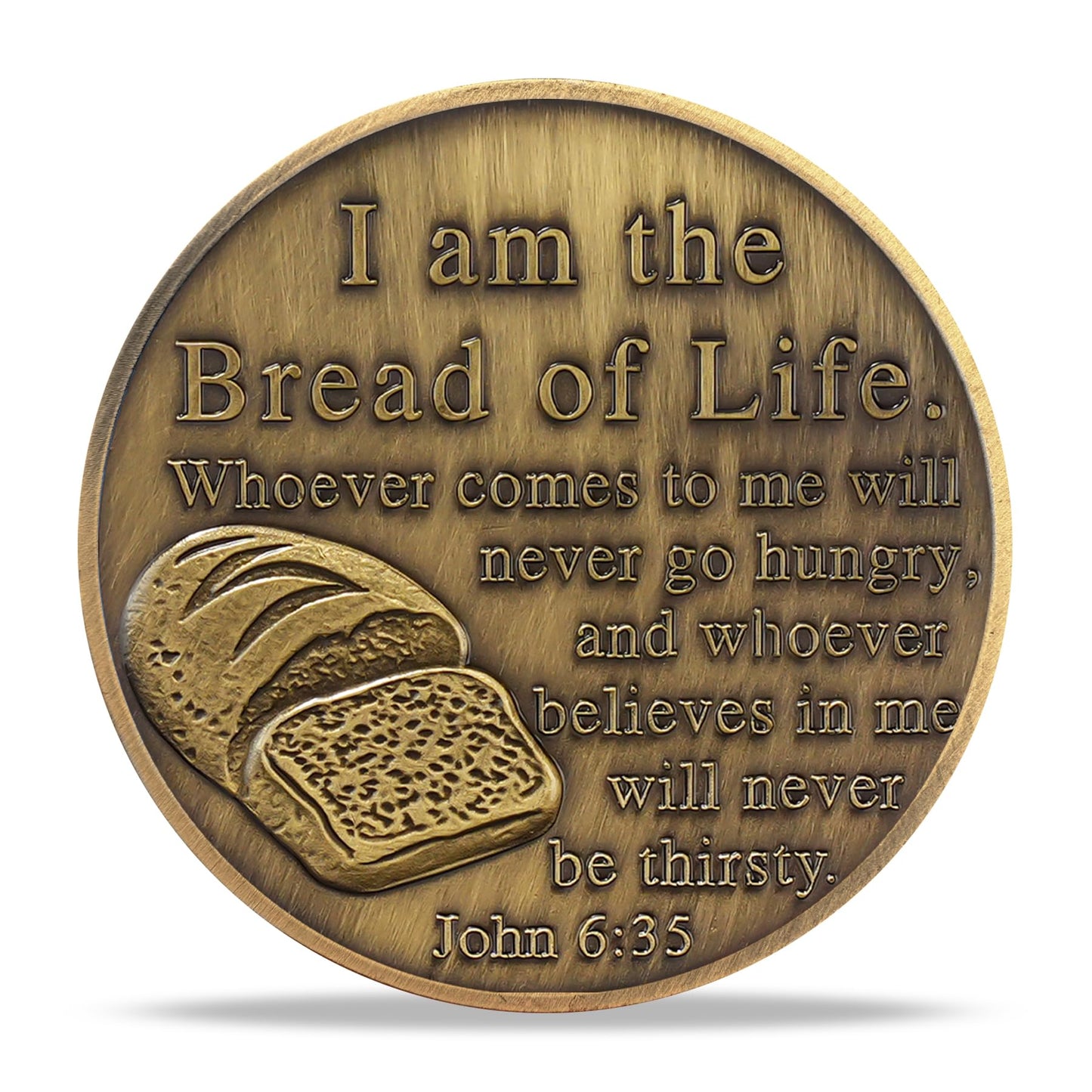 Bible Bread Religious Coin Inspirational Bible Verse Medallion mysite