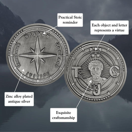 Cardinal virtues coin four virtues Stoic coin mysite