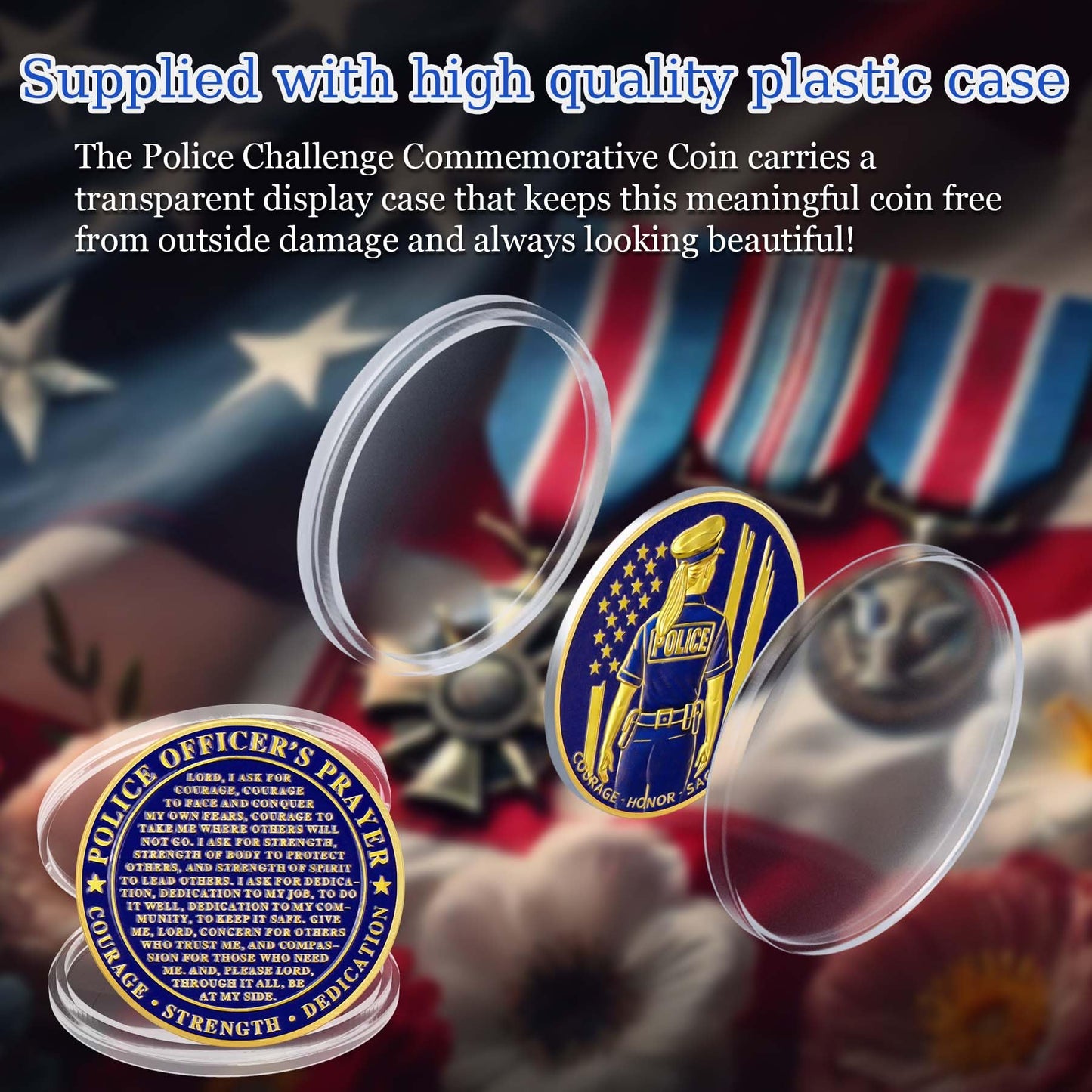 Female Police Officer's Back View Challenge Coin mysite