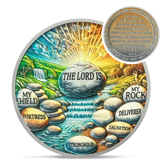 The Lord is My Rock Christian Religion Challenge Coin mysite