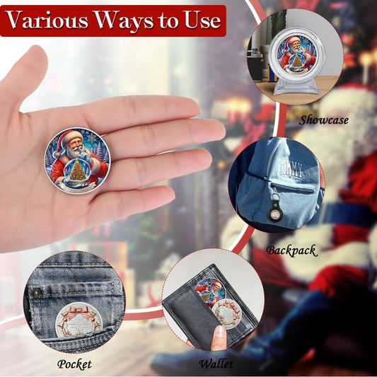 Crystal Ball Santa Claus Coin Merry Xmas Commemorative Coin mysite