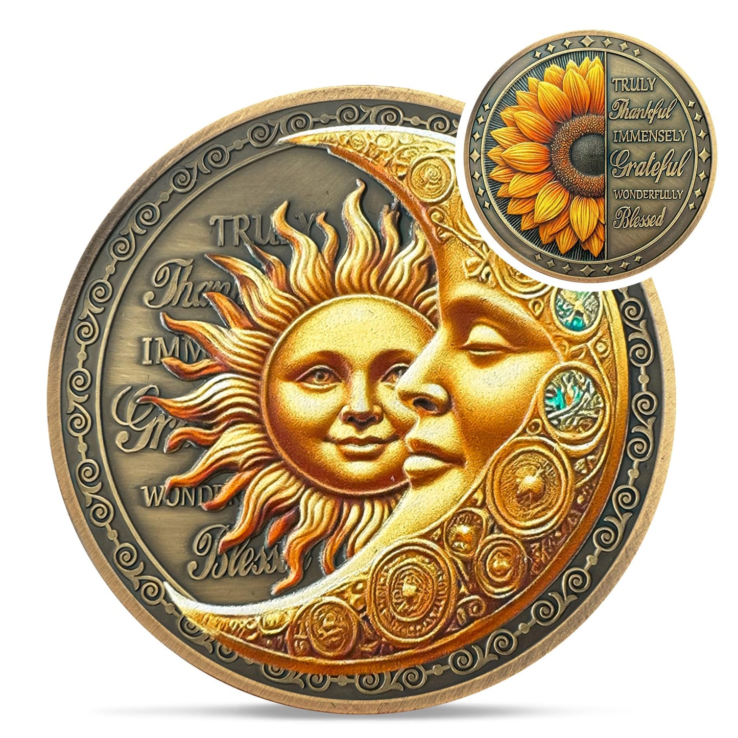 Celebrate Living Clean Narcotics Alcoholics Anonymous Sunflower Blessing Sobriety Coin mysite