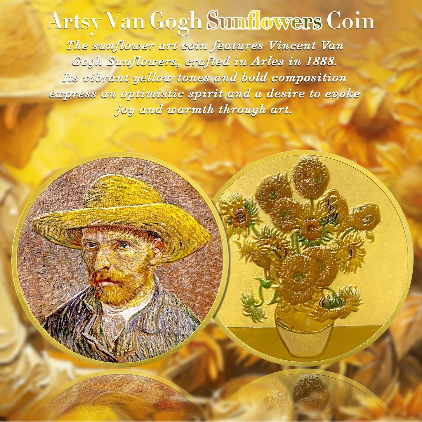 Artsy Van Gogh Sunflowers Coin mysite