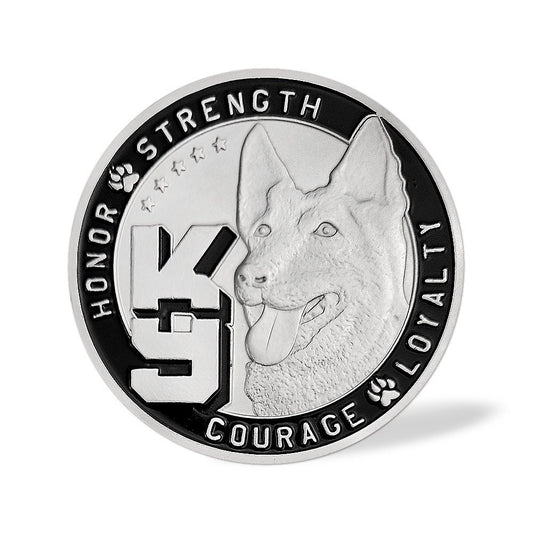 K9 Night Guardian PrayerPolice Officer Challenge Coin decowoodo