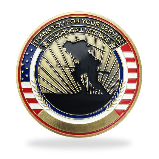 Veteran Creed Challenge Coin Thank You For Your Service Dog Tag Featured/gift for Him for father decowoodo