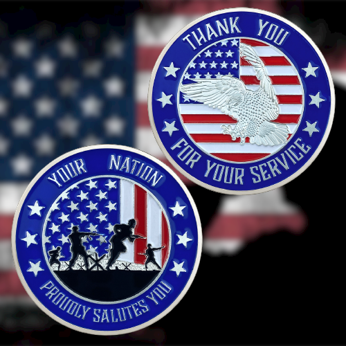 Military challenge coin illustrating custom challenge coin pricing and cost factors