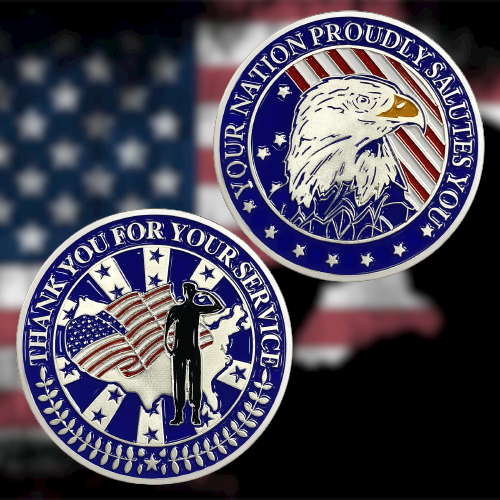 U.S. Army Flying Eagle challenge coin illustrating Army coin meaning and military tradition