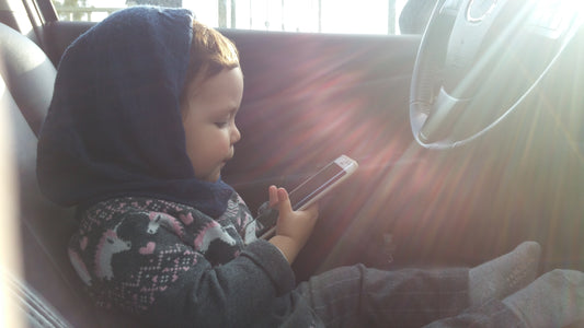 A child using a cellphone