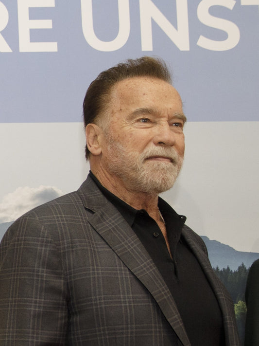 Arnold Schwarzenegger at the Austrian World Summit in Vienna in June 2026; archival photo, not from the family gathering