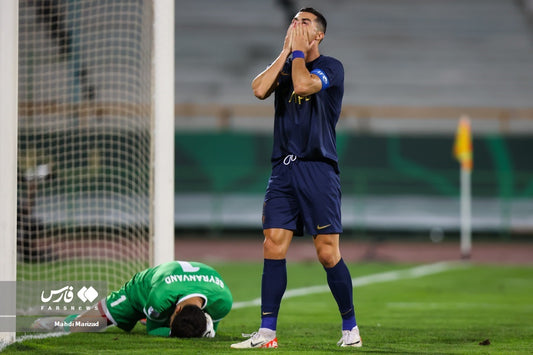 Cristiano Ronaldo in an Al Nassr kit during a match in 2023