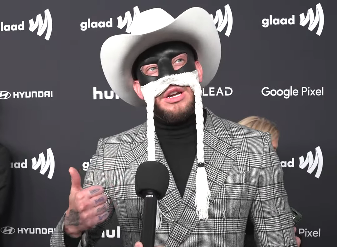 Orville Peck at the 2024 GLAAD Media Awards; archival image by Stay Tuned via Wikimedia Commons, CC BY 3.0