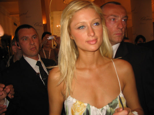 Paris Hilton, one of the confirmed surrogacy parents discussed in this article; photo by Roger Casas-Alatriste, CC BY 2.0 via Wikimedia Commons