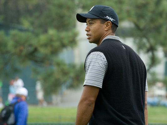 Tiger Woods during a 2008 U.S. Open practice round; archival photo by Jim Epler via Wikimedia Commons, CC BY 2.0