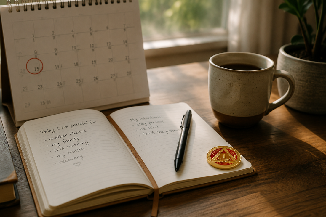 Calendar and journal for reflecting on what to do after Sober September ends