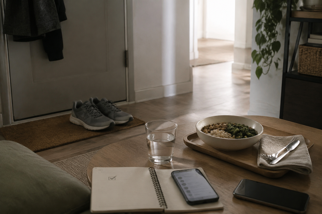 A quiet alcohol-free routine representing a practical Sober September rules plan