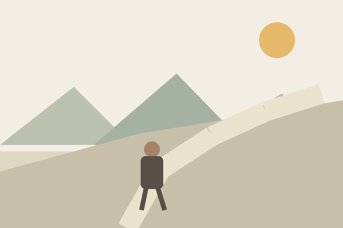 A person walking forward in recovery as self-trust gradually rebuilds