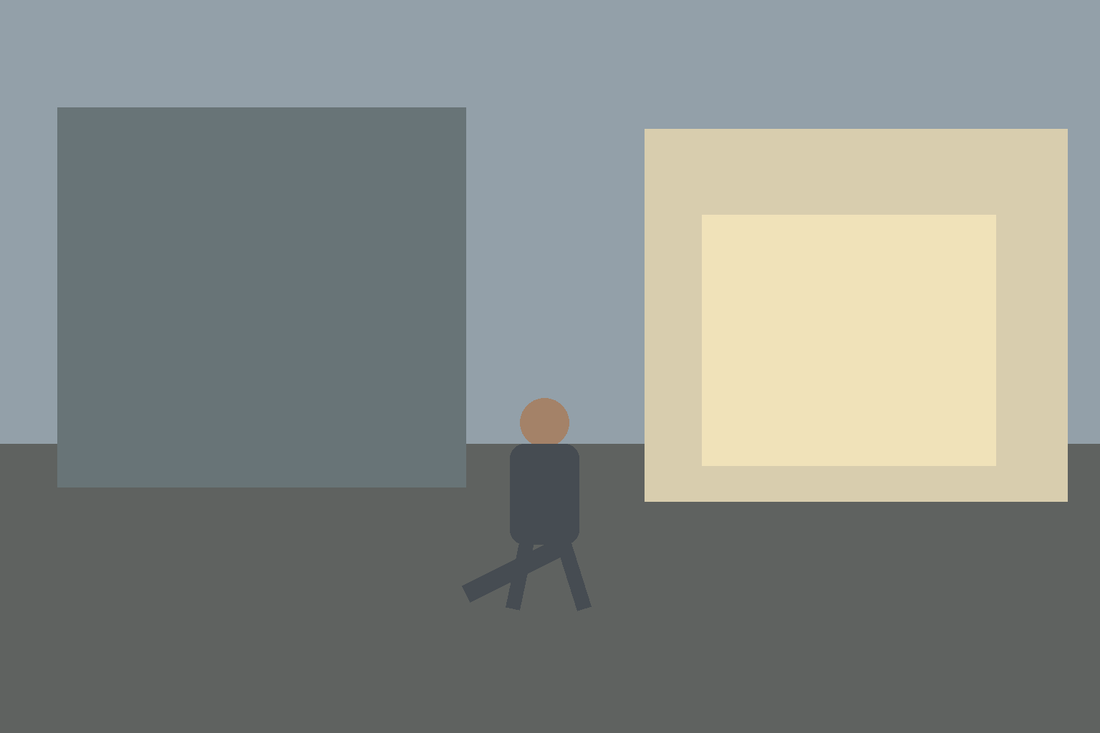 A person pausing and choosing a different direction during a sudden craving