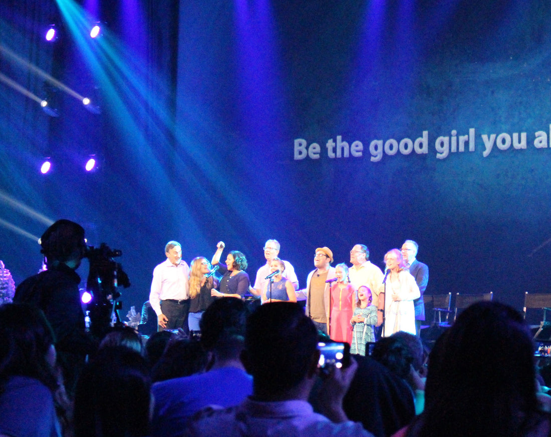 Kristen Bell, Josh Gad and the Frozen creative team at a D23 Expo presentation in Anaheim.
