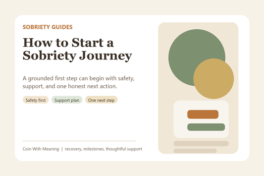 How to Start a Sobriety Journey with a calm editorial layout about safety, support, and one honest next action.