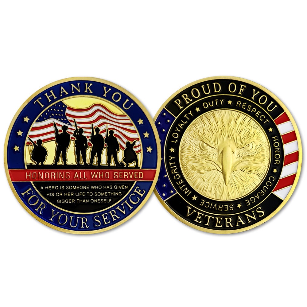 Military challenge coin used as a symbol of service, recognition, and unit tradition