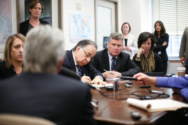Michael Douglas during a 2011 public interview at the U.S. Department of State; archival image for a 2026 story about his memoir and rehab history.