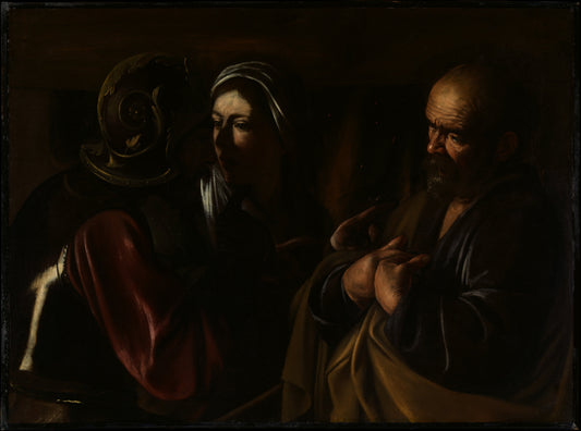 Caravaggio biblical scene of Peter denying Jesus, illustrating failure and the possibility of starting again