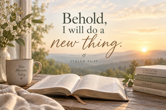 Isaiah 43:19 Bible verse image for a prayer about new beginnings, starting over, and recovery.