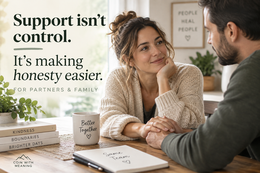Support is not control quote image for supporting a sober partner, spouse, family member, or loved one in recovery.