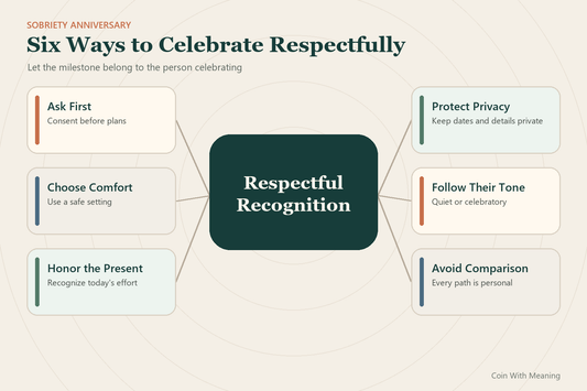 A wide visual about recognizing a sobriety anniversary with respect, privacy, and recipient-first support.