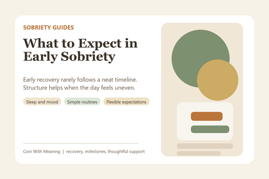 Editorial featured image about what to expect in early sobriety with structure, sleep, and flexible expectations.