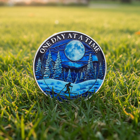 Personalize Moon Forest Redefine Yourself Sobriety Coin mysite