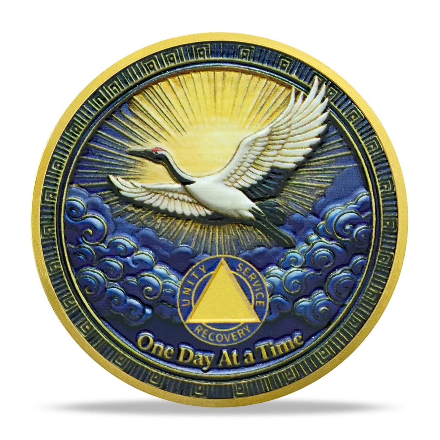 Personalized Chinese Traditional Auspicious Crane’s Call Sobriety Coin mysite