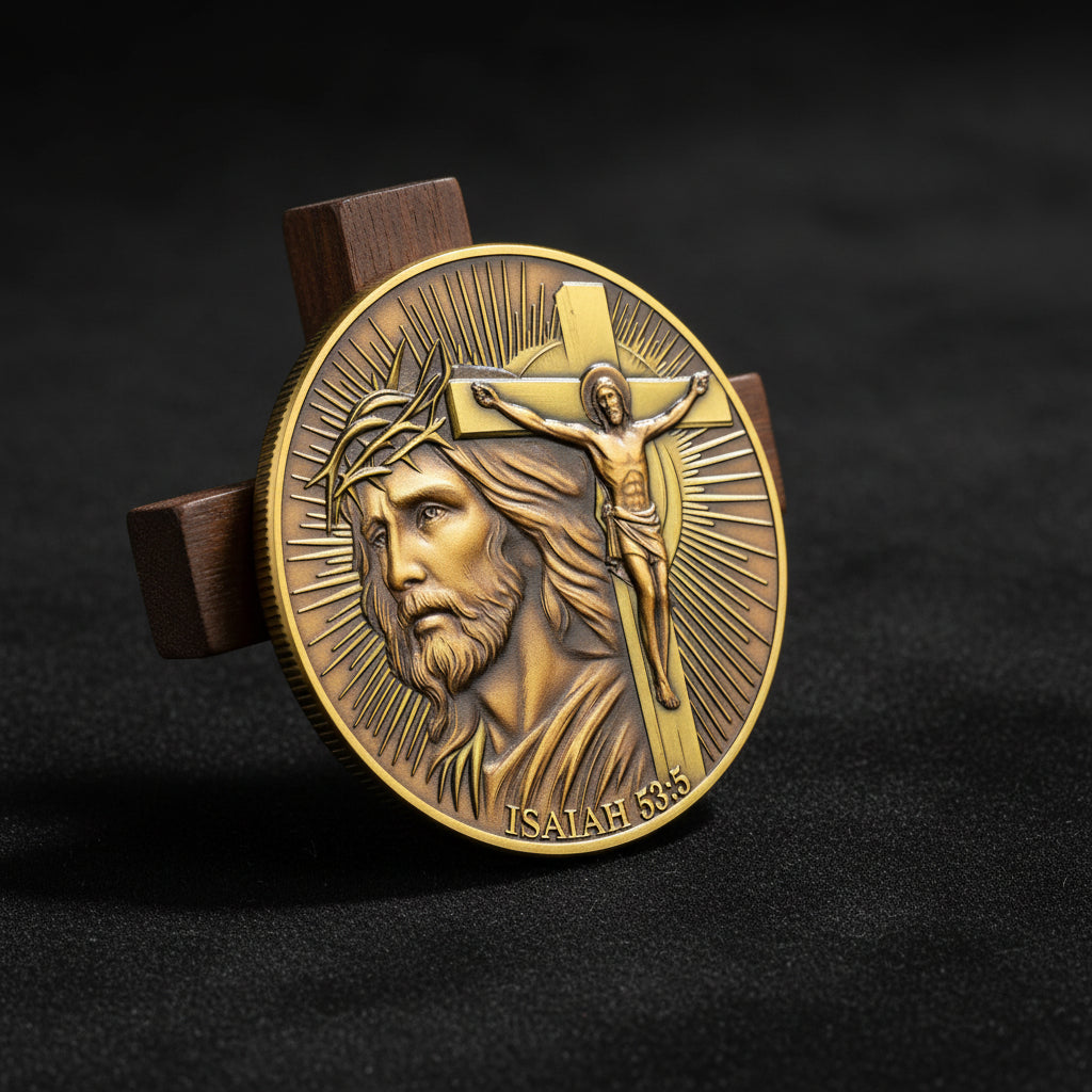 Healing Stripes Christian Religiou Coin mysite