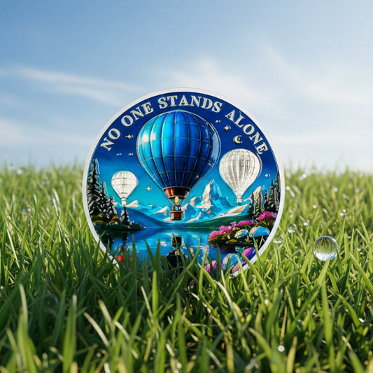 Hot-air Balloon No One Stands Alone Sobriety Coin mysite