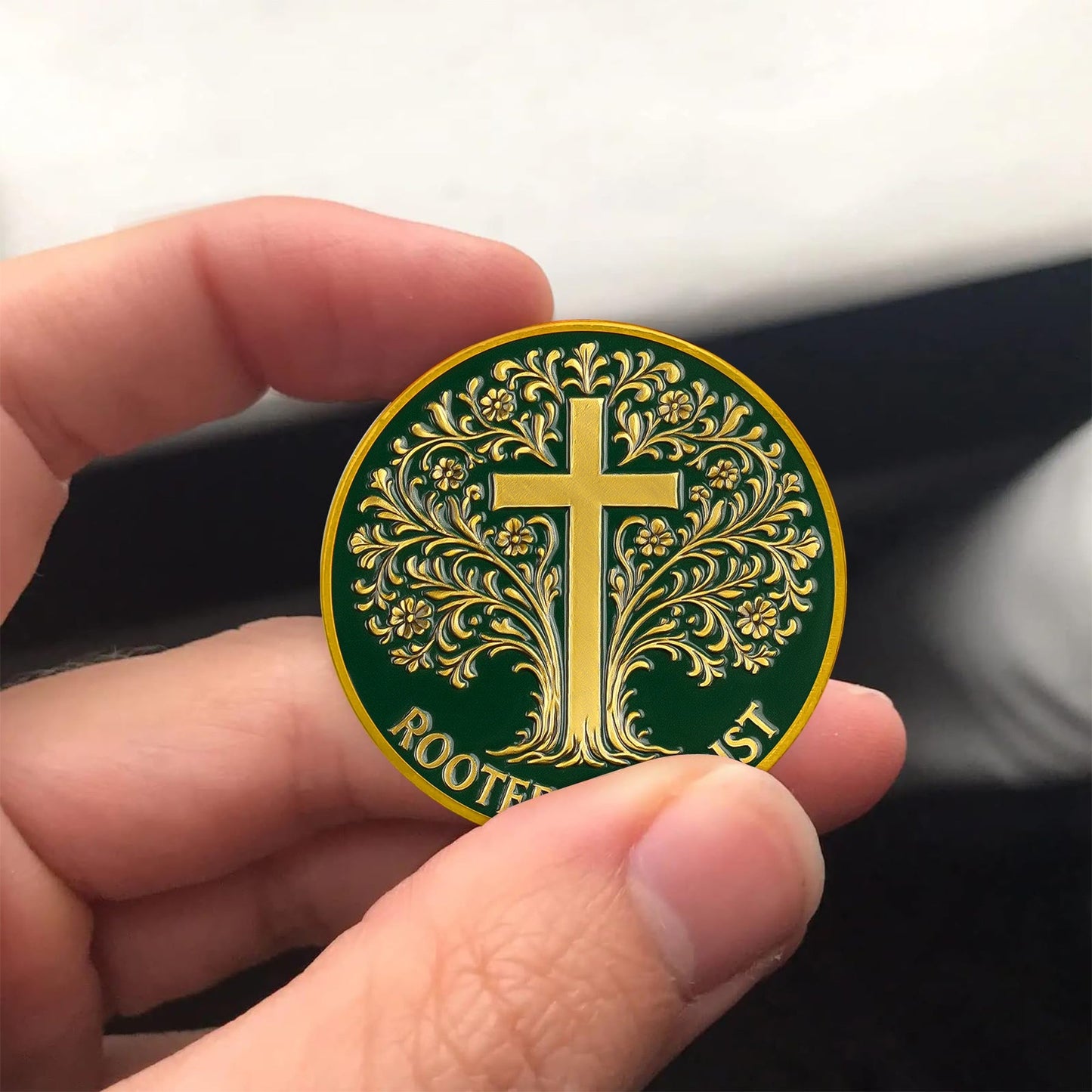High-Relief Grace Tree Religious Coin mysite