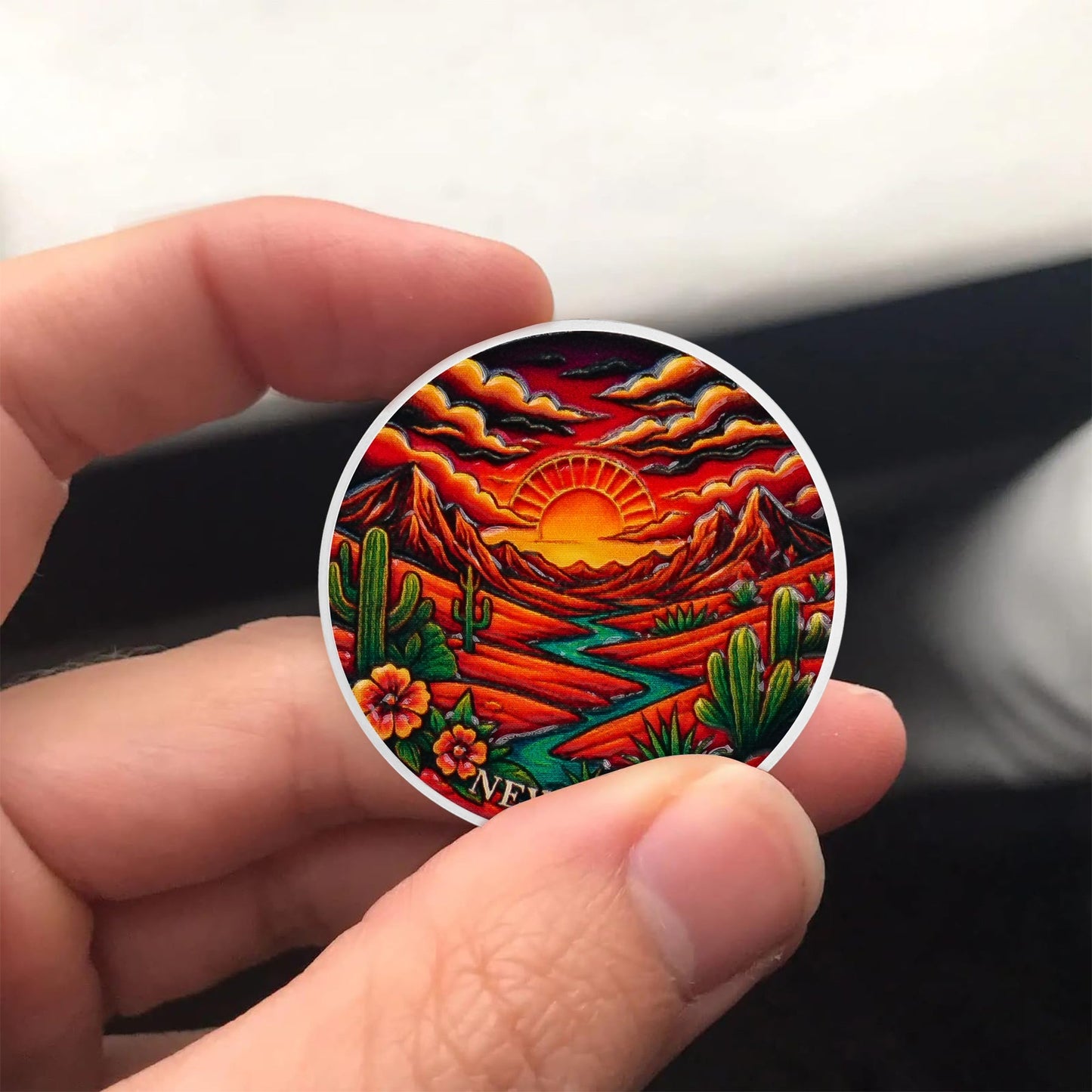 Dawn Desert Canyons Sobriety Coin mysite