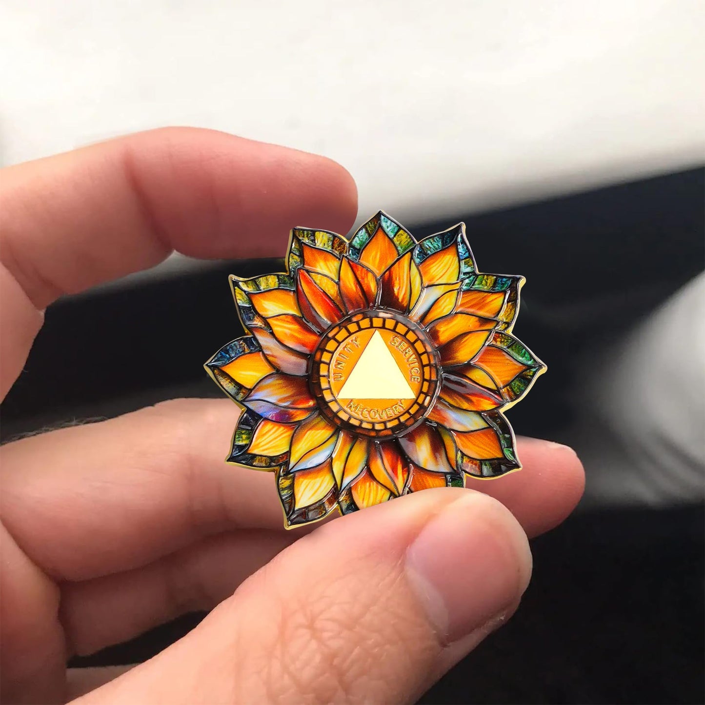 Personalized Sunflower Sobriety Coin mysite