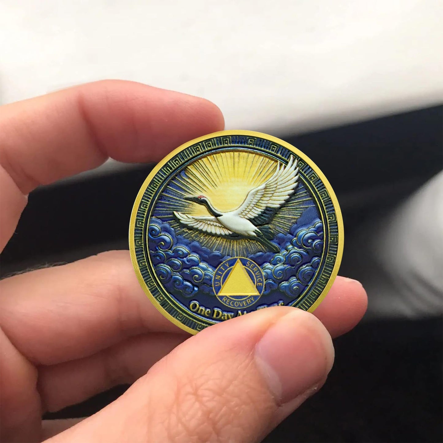 Personalized Chinese Traditional Auspicious Crane’s Call Sobriety Coin mysite